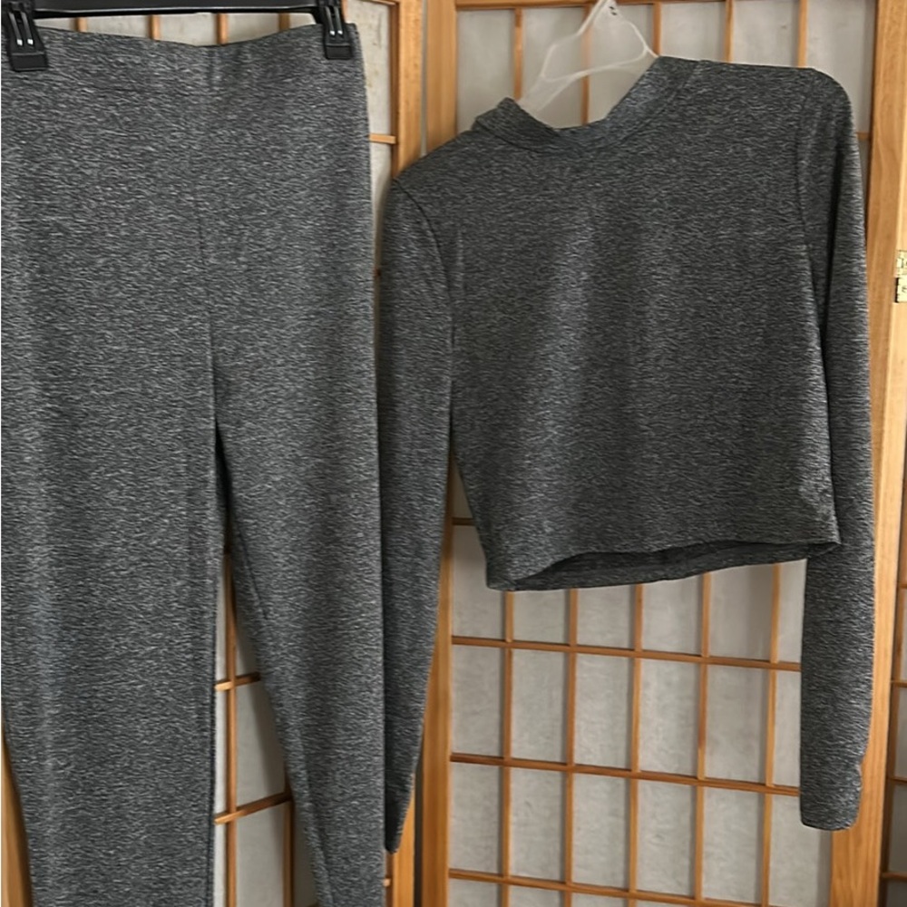 Time and Tru Gray Leggings Soft Knit Versatility